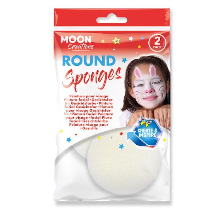 Round Makeup Sponges 2x - white