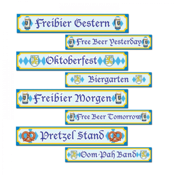 Oktoberfest Road Signs - 10x60 cm