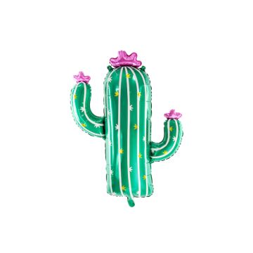 Green cactus foil balloon - 60x82 cm
