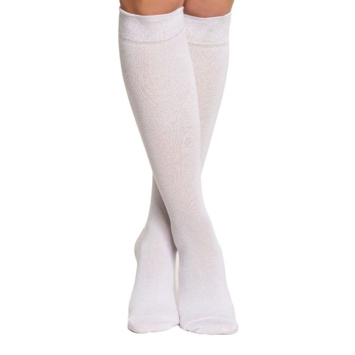 Knee Socks for Women One Size White