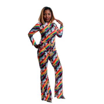 Rainbow-coloured pride onesie