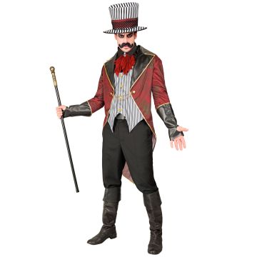 Scary circus director costume for men - 4 pieces