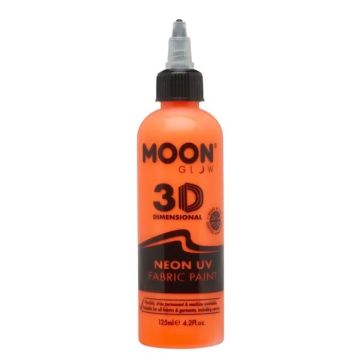 Neon UV Fabric Paint Orange 125 ml Moon Creations