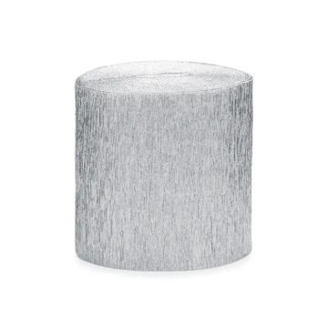 Silver Crepe Streamer 4x - 10 Meters