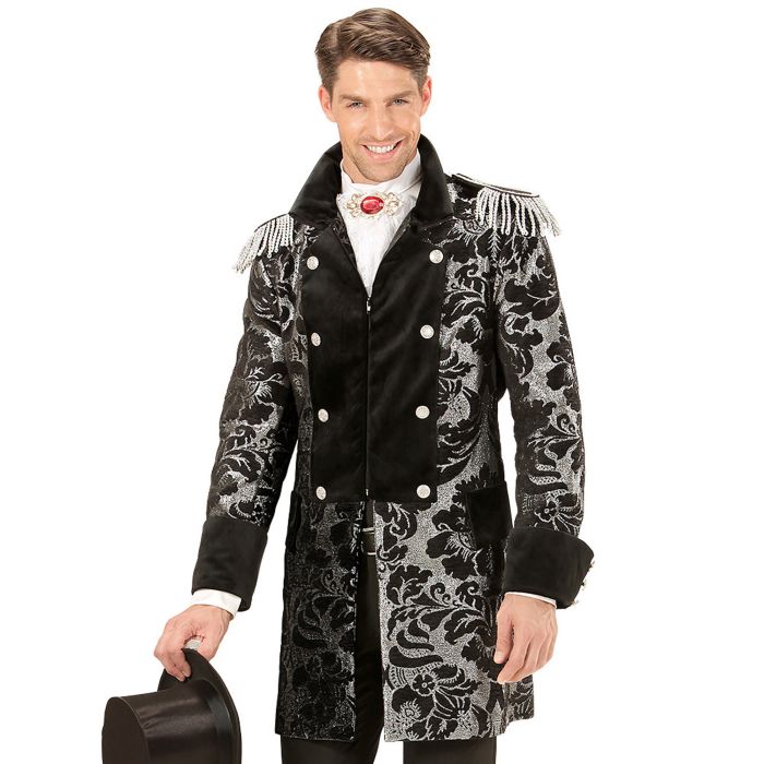 Silver Jacquard Jacket for Men