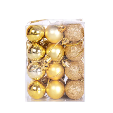 Gold Christmas baubles 36x - 3 cm