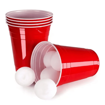 Beer pong set including 22 cups and 15 balls