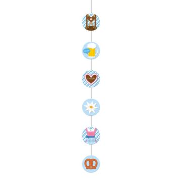 Hanging string decorations with Oktoberfest motifs 4x - 130 cm