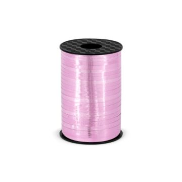 Pink plastic gift ribbon - 5 mm x 225 m