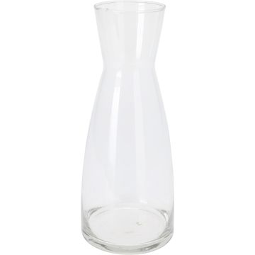 Clear Glass Carafe 1 L Ø 10 x H 25 cm