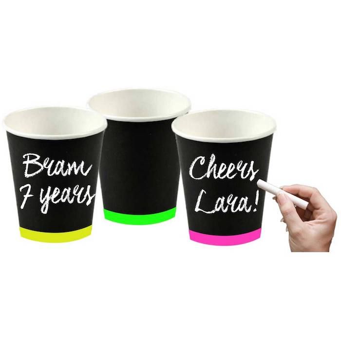 Writable Paper Cups 6x - 250 ml