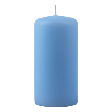 Ice Blue Block Candle 1x - 6x12 cm
