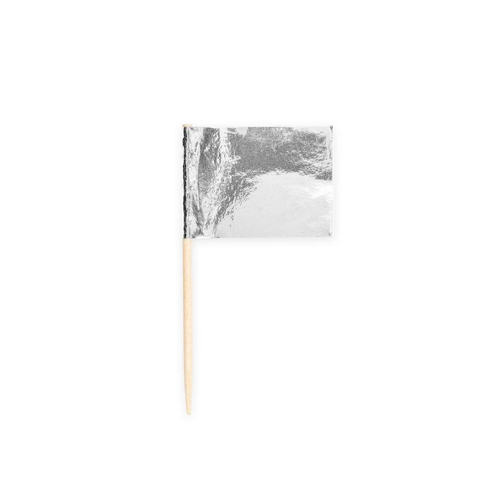 Metallic Silver Wooden Skewers 50x