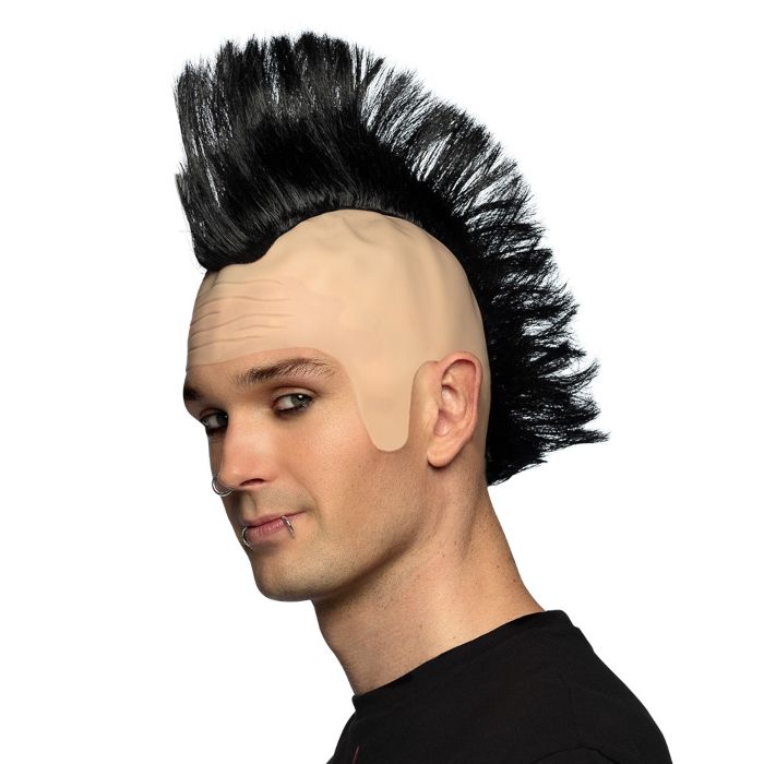 Punk Wig with Mohawk in Black