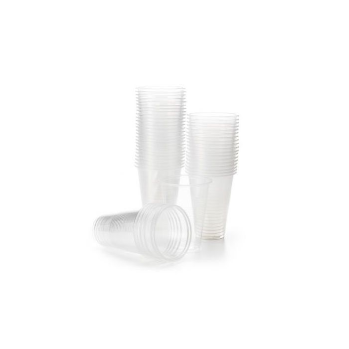 0.3 litre plastic cups 50x transparent beer cups