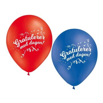 "Happy Birthday!" Latex balloons 10x - 30 cm