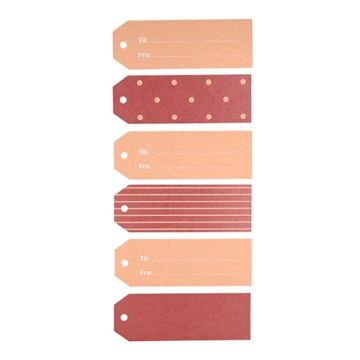 Gift tags with stripes and dots to and from brown cards 12x The Old Pharmacy