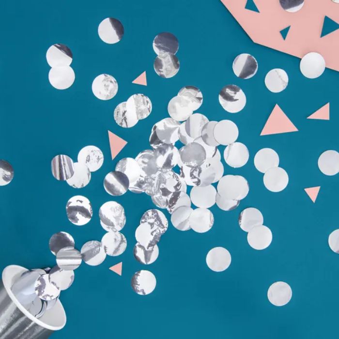 Round silver confetti 15g