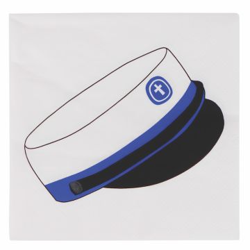 Blue Student Hat Napkins 20x - 33 x 33 cm