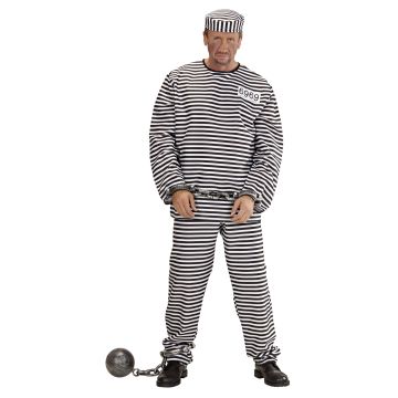 Striped Inmate Costume for Men