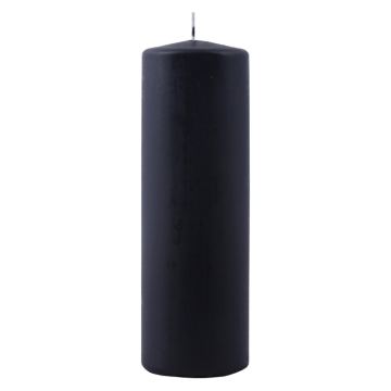 Pillar candle black 1x - 6x18 cm