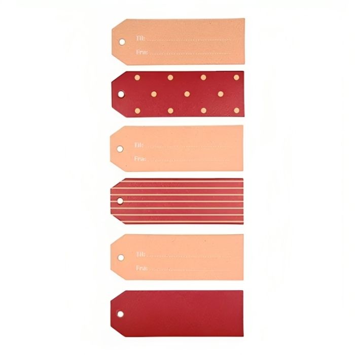 Gift tags with stripes and dots to and from cards red 12x The Old Pharmacy
