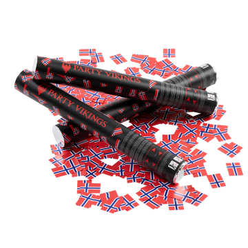 Norway confetti tube PartyVikings - 40 cm