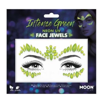 Neon UV Intense Green Face Jewels