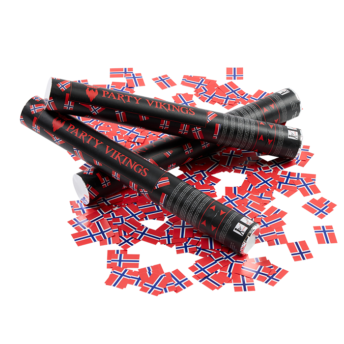Norway confetti tube PartyVikings - 40 cm