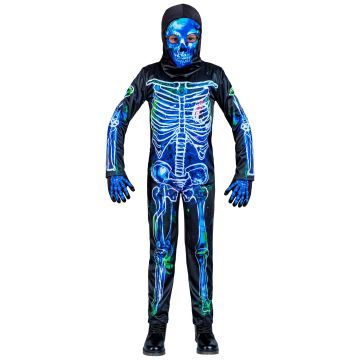 Poisonous Skeleton Costume in Blue