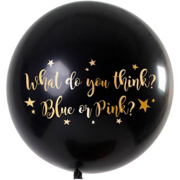 Gender Reveal Metallic Balloon Girl - 90 cm