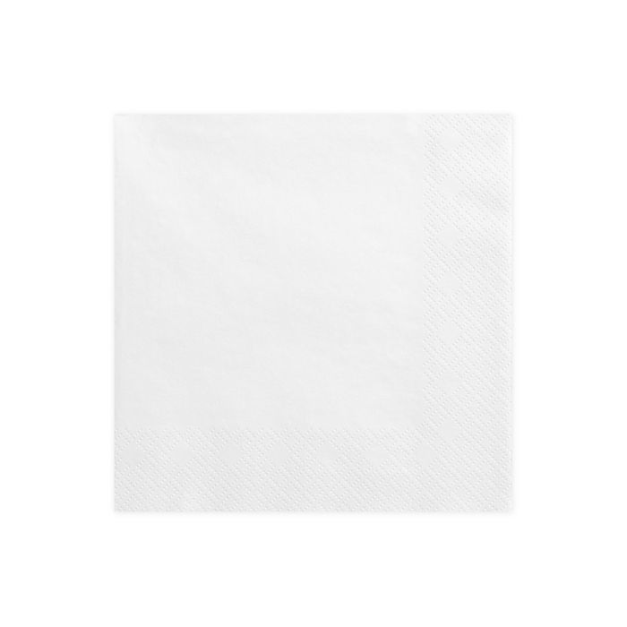 White 3-Ply Napkins 20x - 33 x 33 cm