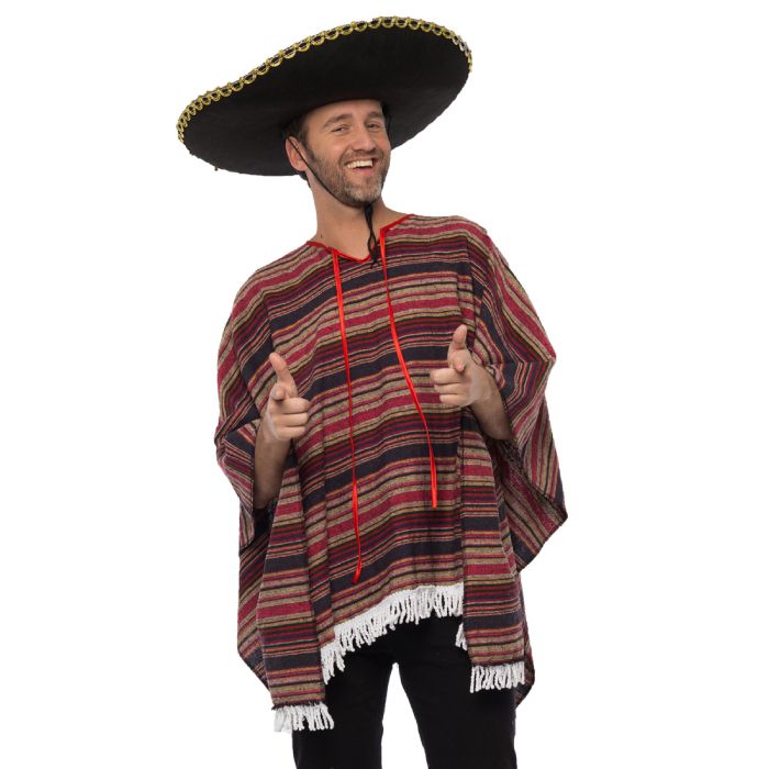 Multicoloured deluxe one-size poncho