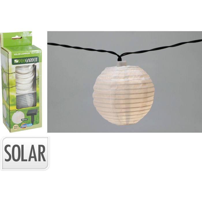 White Solar Lanterns 10 pcs. with Warm White LED