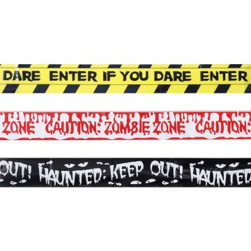 Halloween Barrier Tape Set 3x - 3 m x 6.5 cm