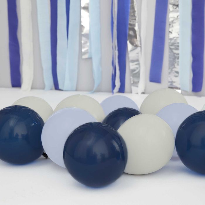 Mini Balloons in Blue Shades 40x - 12 cm