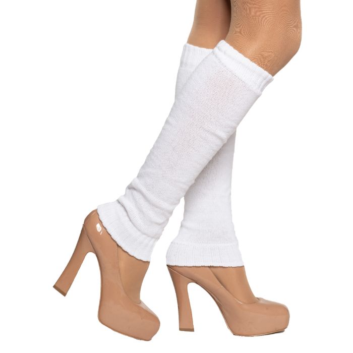 Women’s leg warmers one-size white