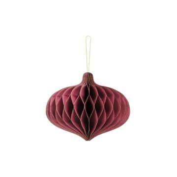 Oval Honeycomb in Dark Red - 18x15 cm