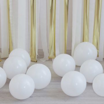 White Mini Balloons 40x - 12 cm