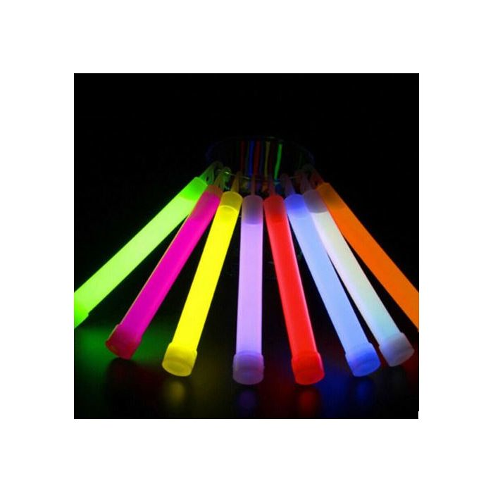 Jumbo glow stick set 6x - 1.5x15 cm