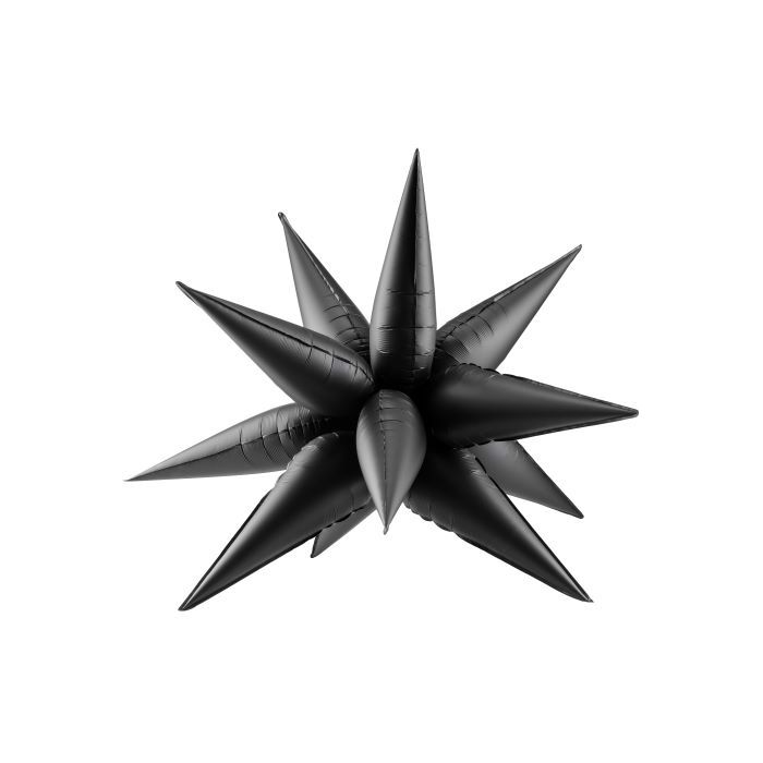 Black 3D Star Foil Balloon - 95 cm