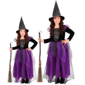 Purple Witch Costume for Girls - 2 Pieces