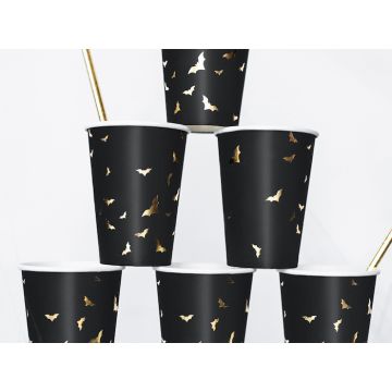 Halloween bat cups 6x
