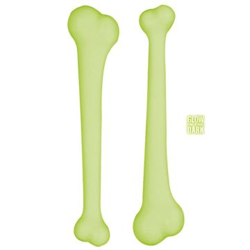 Glow-in-the-dark bone maracas - 2x