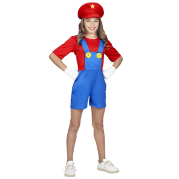 Red tinsmith girl costume for kids