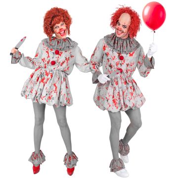 Vintage Horror Clown Costume for Adults