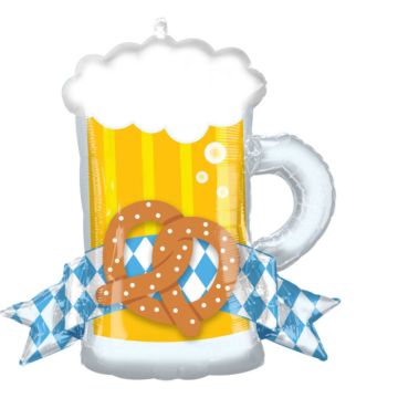 Oktoberfest Beer Mug Foil Balloon 66 x 63 cm