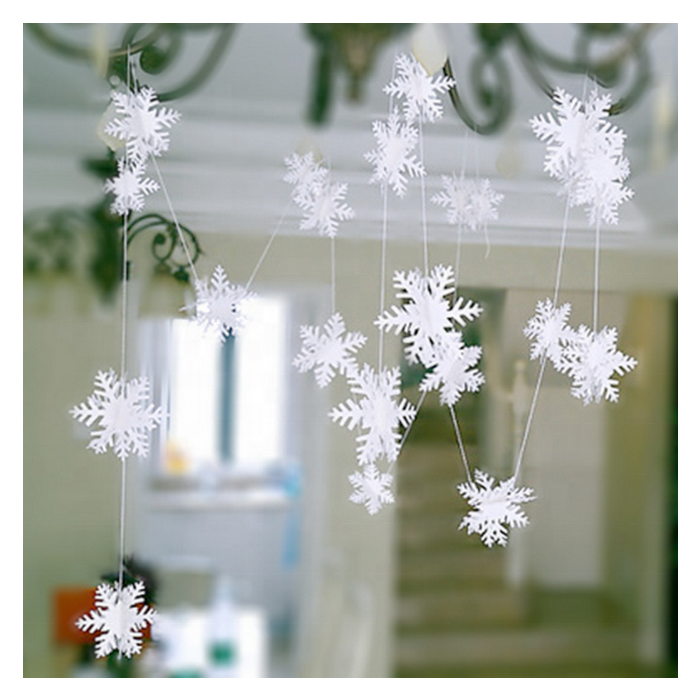 3D Snowflake Garland 1.7 metres