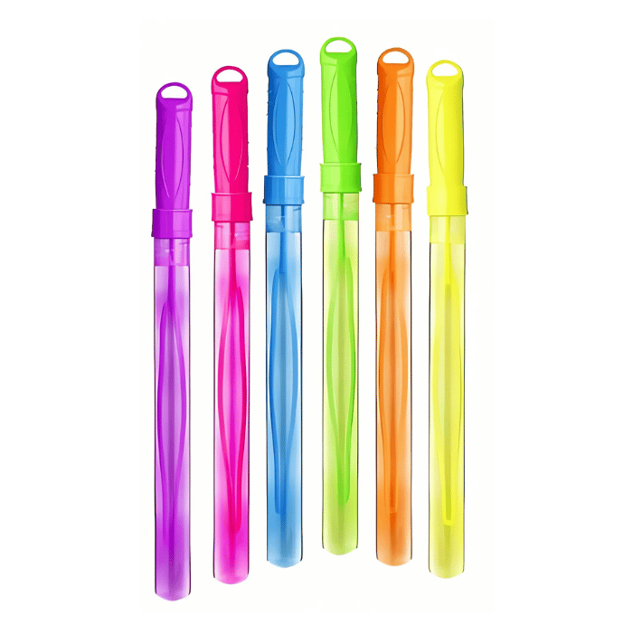 Bubble wands multicolour 6x - 115 ml