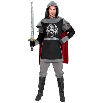 Dark Knight Cloak with Dragon and Hood